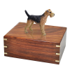 Airedale Dog Wooded Cremation Urn 4 Sizes