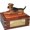 Airedale With A Ball Pet Cremation Urn