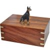 Dog Cremation Wood Doberman Black Pinscher  4 Sizes