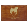 Engraved Dog Wood Pet Urn A Memory Box 42 Cu In.