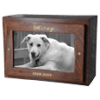 Wood Dog Urn With Slide Bottom 50 Cu In