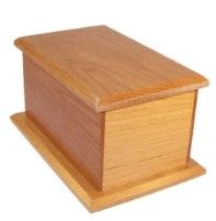 Alder Wood Pet Urn - 30 Cubic Inches