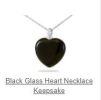 White Glass Heart Necklace Keepsake Multi Colors