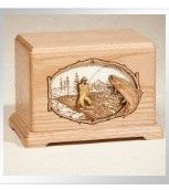 Fly Fishing 3-D Cremation Urn In Walnut 200 Cu In