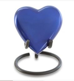 Blue Loving Heart Keepsake 5 Cu In