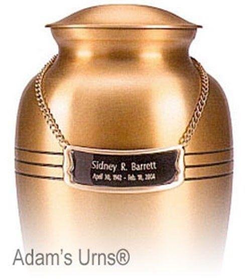 Personalized Brushed Brass Name Plate Medallion for 6"/7" Size