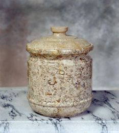 Eternity Fossil Stone Beige Colored Marble Funeral Cremation Pet Urn