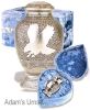 Brass Keepsake Cremation Urn with Eagle Emblem & Velvet Heart Box