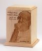 Maple Wood Cremation Urn Laser Engraved Photo Memorial  200 to 230 Cu. In.