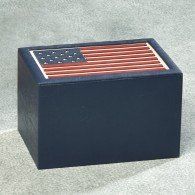 Americana  Simulated Leather Urn 200 Cu In