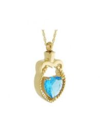 Gold Ocean Heart Pendant Pendant Keepsake Urn