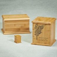 Bamboo Simplicity Large Adult Cremation Urn 240 Cu In
