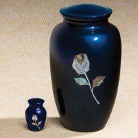 Luminescent Series Urns - Blue Rose Keepsake  2.8 Cu In