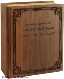 Personalized Book Inlay Cremation Urn