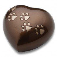 Bronze Love Heart Urn Pet Small      20 Cu. In.