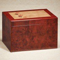 Burl Maple Memory Box/Urn 200 Cu In