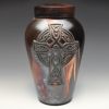 Handcrafted Celtic Cross Raku Cremation Urn in 5 Sizes