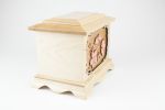 Cherry Blossom Cremation Urn with Wood Inlay Artwork 230 cu.in