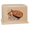 Companion Cremation urn Beach Wood Inlay Art Form 400 CU. In.