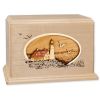 Companion Cremation urn Beach Wood Inlay Art Form 400 CU. In.