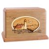 Companion Cremation urn Beach Wood Inlay Art Form 400 CU. In.