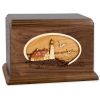 Companion Cremation urn Beach Wood Inlay Art Form 400 CU. In.