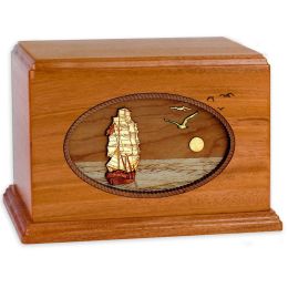 Sailing Ship Companion Urn Ocean Scene 400 CU. IN.