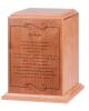 The Psalm 23  Large Adult Cremation Wood Urn 230 cu. in. In 4 Wood Choices