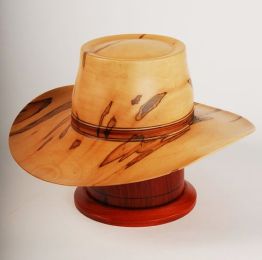 The Cowboy Hand Cremation Urn Maple Hand Turned   275 Cu. In.