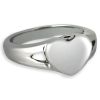 Elegant Heart Cremation Ring  Stainless Steel