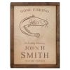 Fishing Wall Mounted Wood Cremation Urn Plaque 237 Cu In