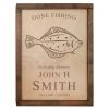 Fish Wall Mounted Wood Cremation Urn Plaque 237 Cu In