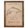 Fish Wall Mounted Wood Cremation Urn Plaque 237 Cu In