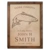 Fish Wall Mounted Wood Cremation Urn Plaque 237 Cu In