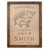 Fish Wall Mounted Wood Cremation Urn Plaque 237 Cu In