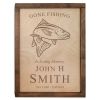 Fish Wall Mounted Wood Cremation Urn Plaque 237 Cu In
