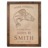 Fishing Wall Mounted Wood Cremation Urn Plaque 237 Cu In