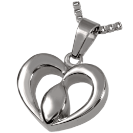 Premium Stainless Steel Tear of Love- Center of the Heart Keepsake Urn