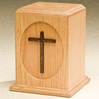 Cross Urn  Oak 230 Cu in