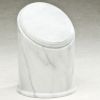 Crown White Slant Top Marble Cremation Urn 230 Cu In