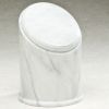 Crown White Slant Top Marble Cremation Urn 230 Cu In