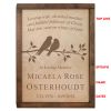 Cute Birds On Branch Wall Mounted Cremation Urn Plaque 237 Cu In