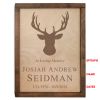 Deer Antlers Wall Mounted Cremation Urn Plaque 237 Cu In
