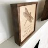 Dragonfly Wall Mounted Cremation Wood Urn Plaque 237 Cu In