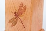 Dragonfly Laser Carved Wood Cremation Urns in 200 & 400 Cu. In.