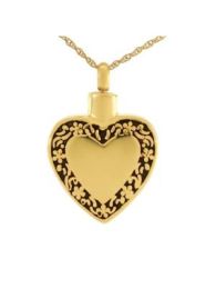 Loving Heart Gold Pendant Keepsake Urn