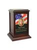 American Flag Wood Urn 210 Cu. In.