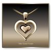 Eternity Heart Cremation Necklace 18 K Gold Pendant