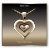 Eternity Heart Cremation Necklace 18 K Gold Pendant