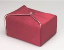 Silk Fabric Cremation Urn Maroon  TSA Approved)